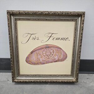Framed clutch print "Tres Femme"